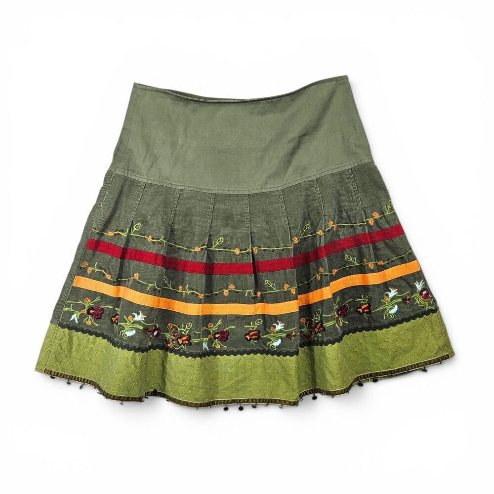 Y2k Euro Boho Skirt Cottagecore Embellished - Size Large